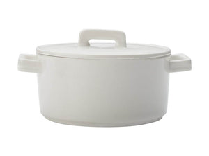 Maxwell & Williams Epicurious Round Casserole 1.3L White Gift Boxed