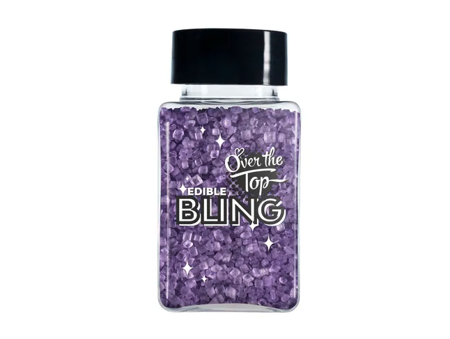 Over The Top Edible Bling Sanding Sugar Purple 80g