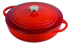Pyrolux Pyrochef Cast Iron Chef Pan 24cm 2.5L Red