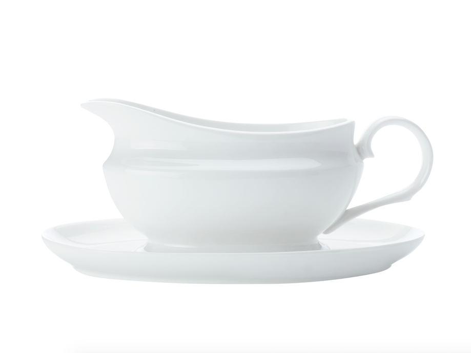 Maxwell & Williams White Basics Gravy Boat with Saucer 550ml