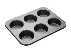 MasterCraft Heavy Base 6 Cup American Muffin Pan